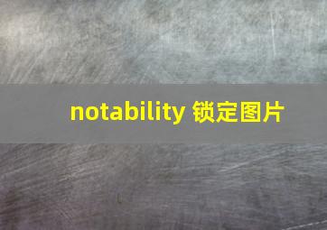 notability 锁定图片